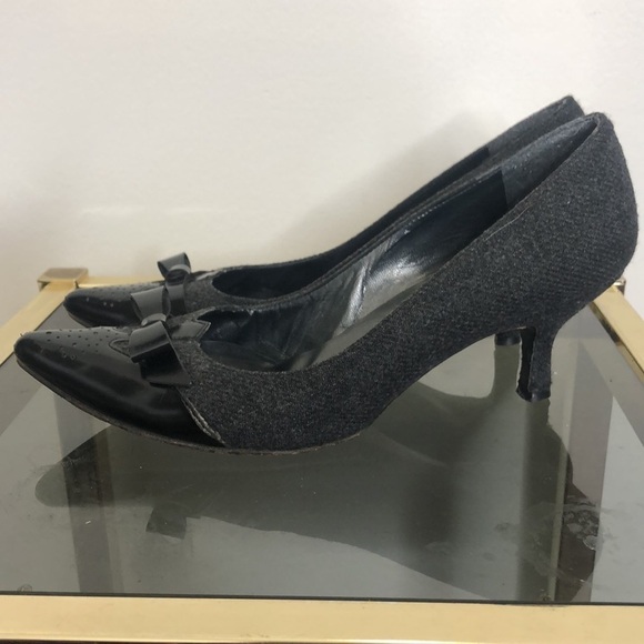 Stuart weitzman point toe wool kitten pumps size 7.5 - Picture 4 of 8